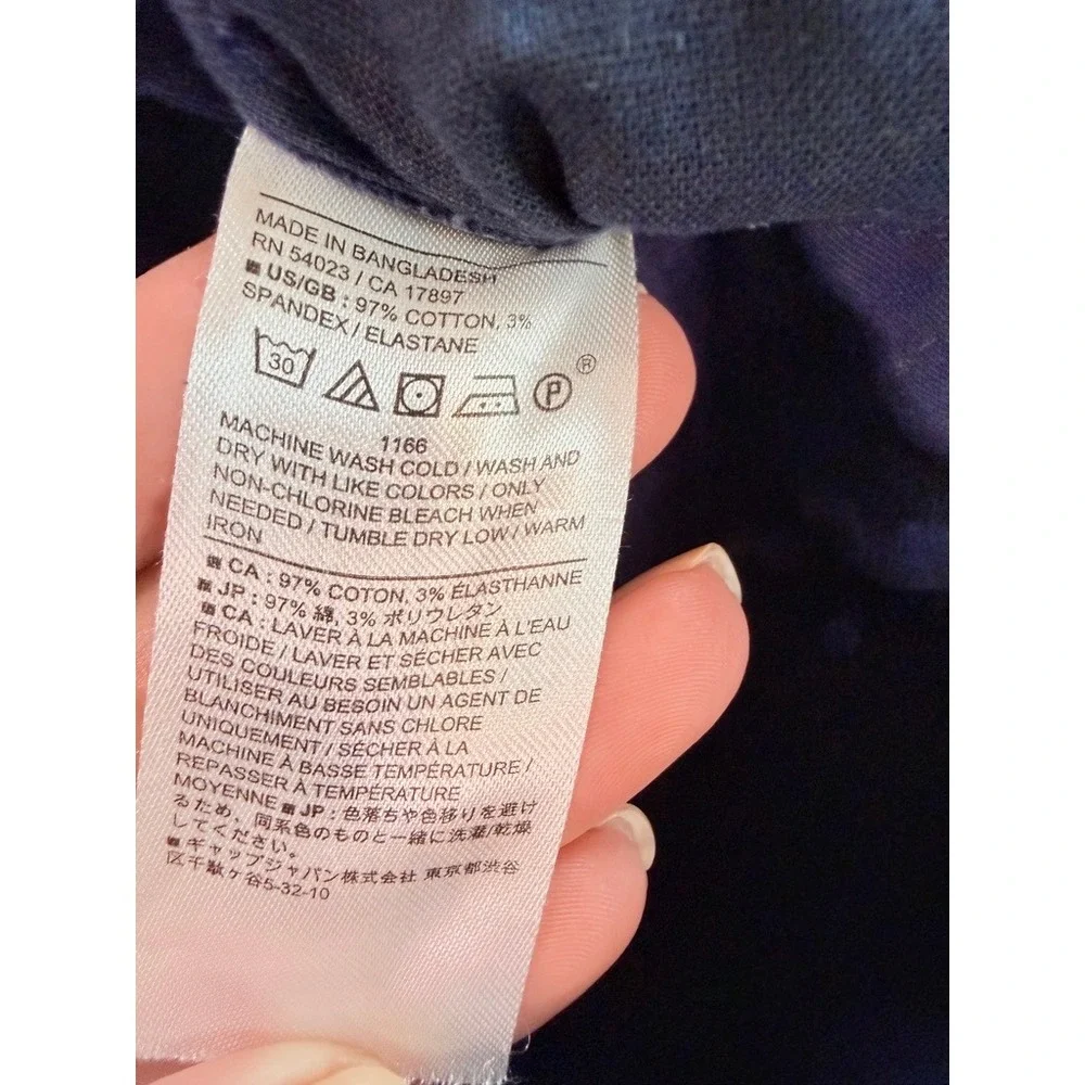 Banana Republic Lived-In Chino Pants‎ Mens 29x32 Navy Blue Skinny Fit Stretch